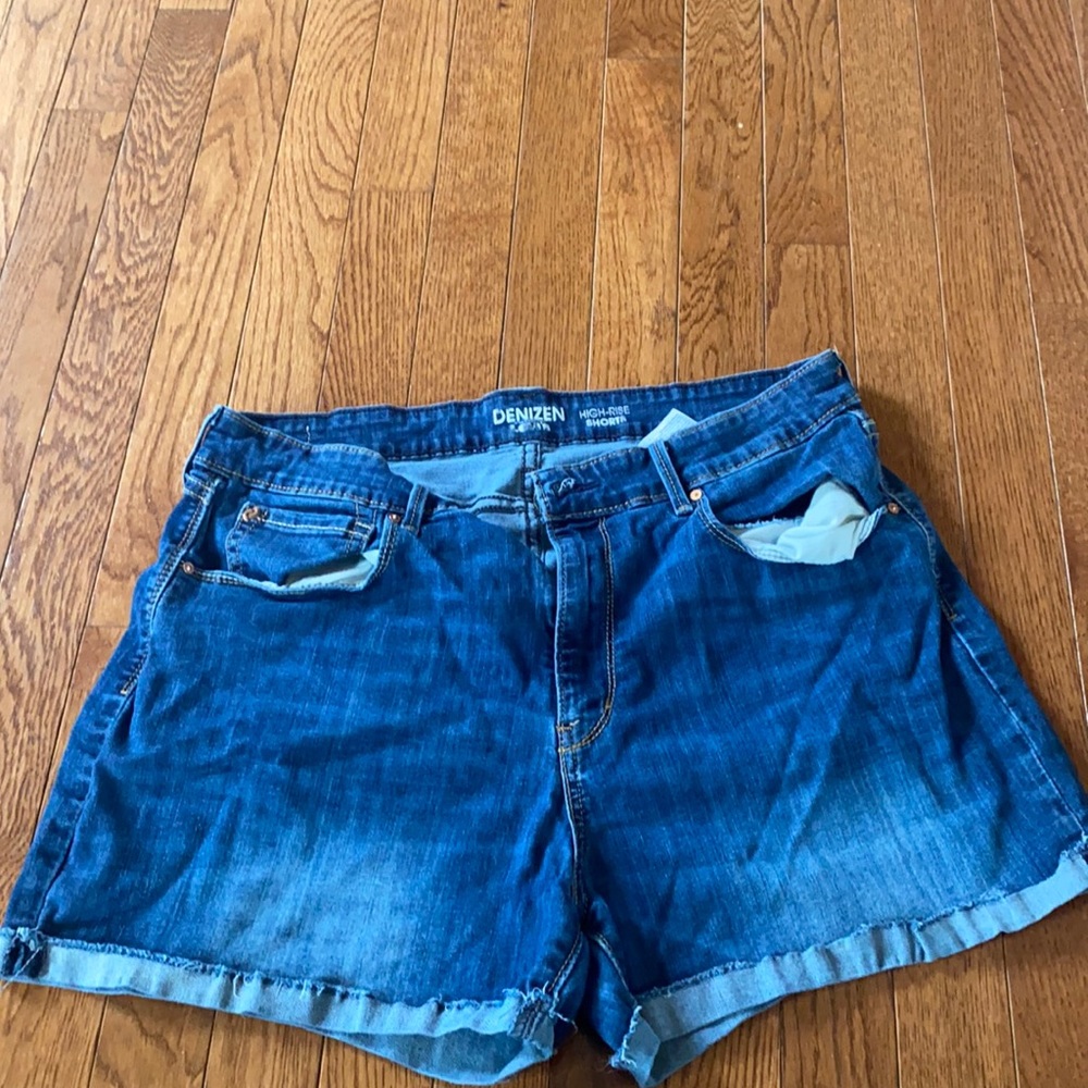 Levi high rise jean shorts